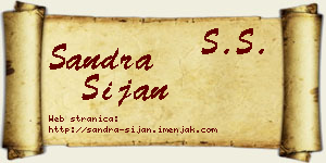 Sandra Šijan vizit kartica
